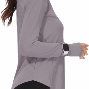 Women'S Long Sleeve Running Shirts Workout Tops UPF 50+ Sun Shirt Quick Dry Athletic T-Shirts with Watching Window