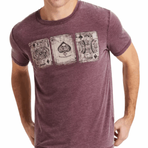 Men'S Poker Cards Short Sleeve T-Shirt, Port Royle Burnout